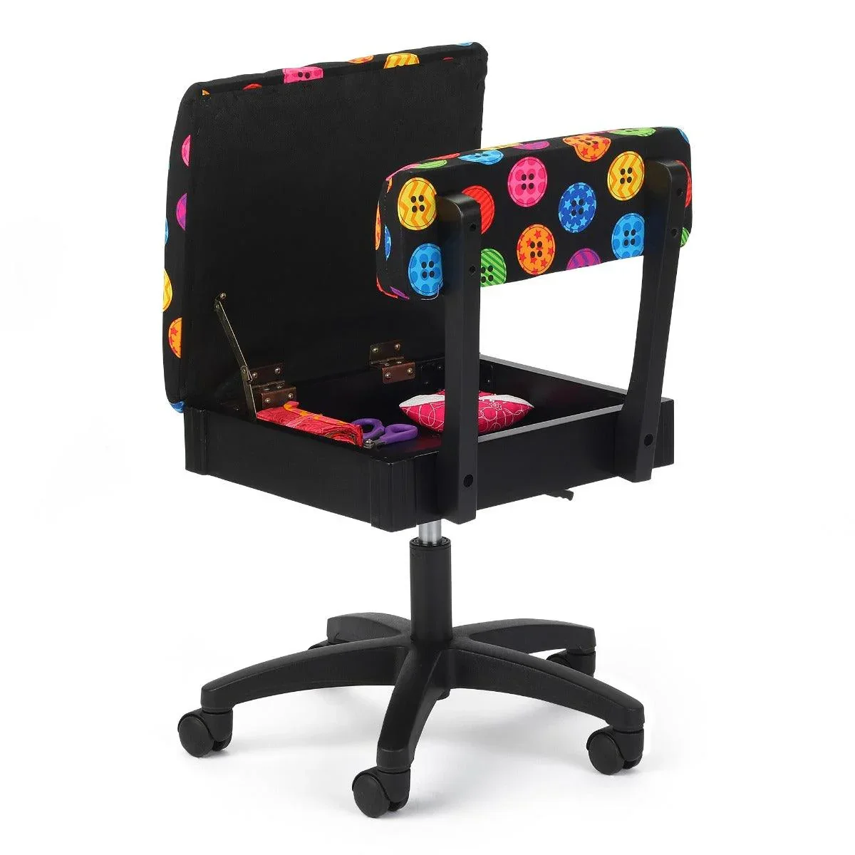 Arrow Hydraulic Sewing Chair Bright Buttons (H8013) - Image 3