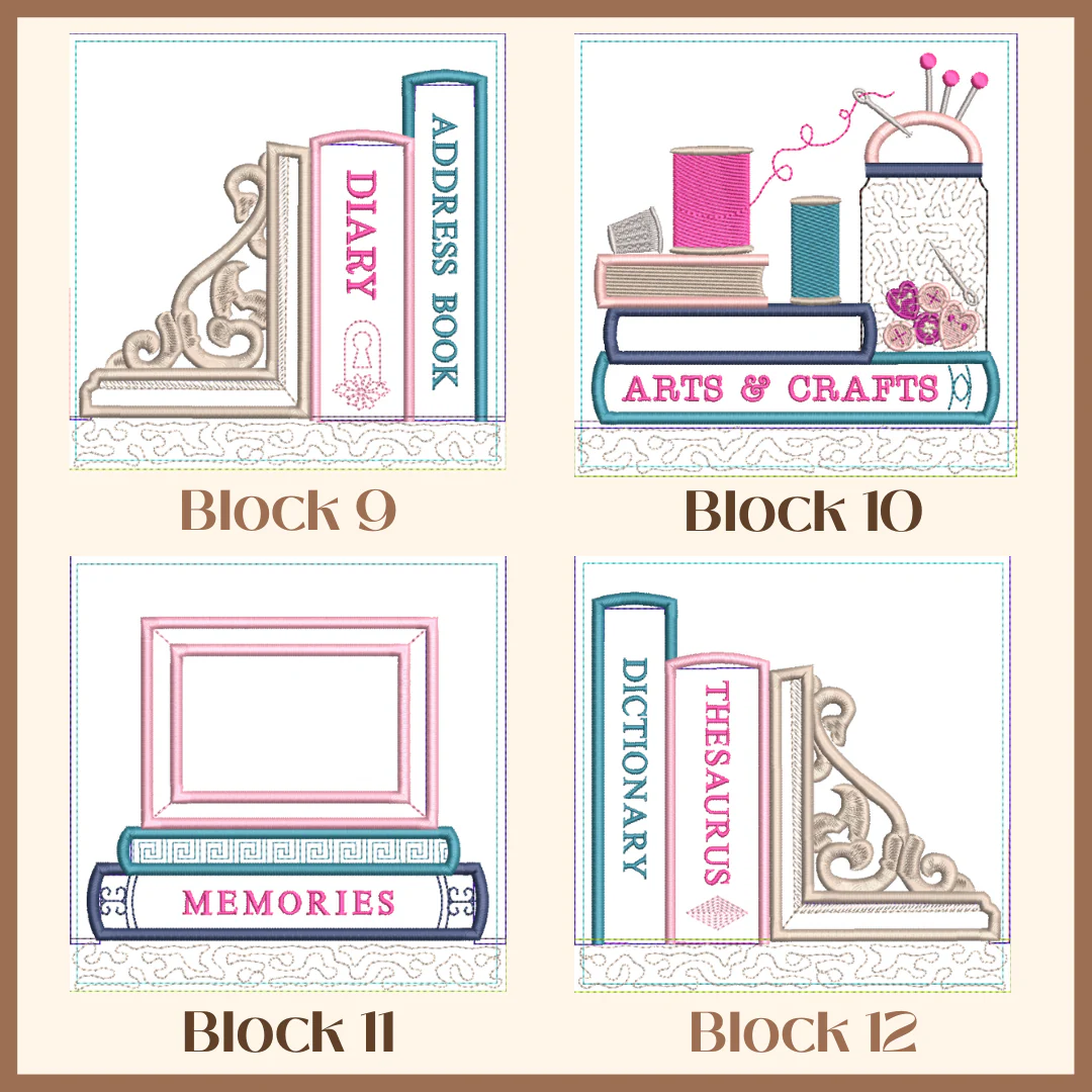 Block of the Month 2026: Bookshelf ITH Quilt | Sacramento - Image 4